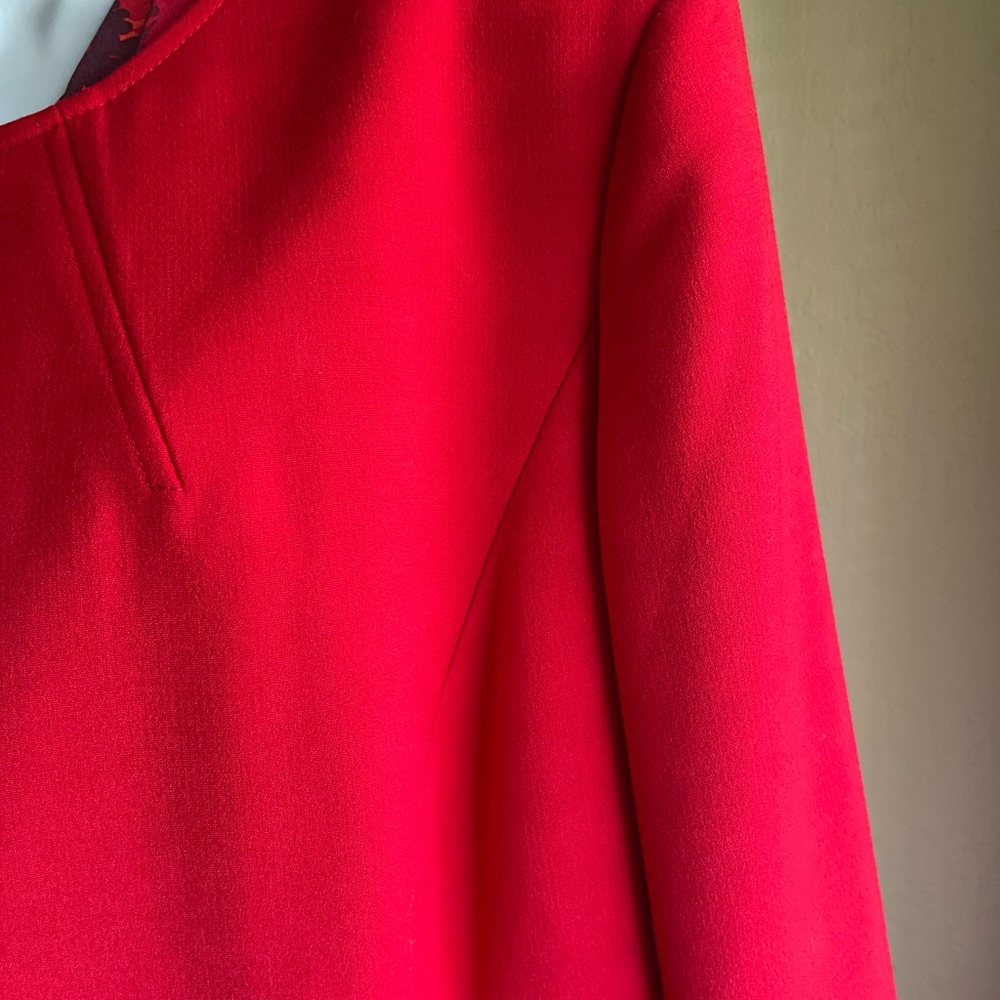 Tahari Topper Coat Women’s Red 16W - Picture 7 of 16